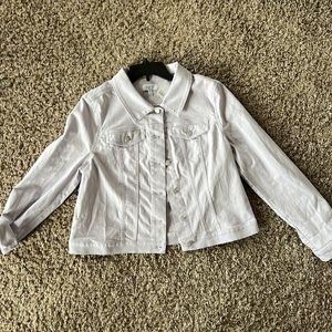 Ladies light purple denim jacket